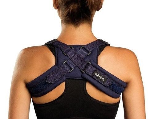 Imagen 2 de 5 de Corrector Postural Espalda Espaldera Soporte Clavicula Dema