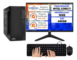 Computador Completo Intel I7 16gb Ssd 480gb 17 Strong Tech