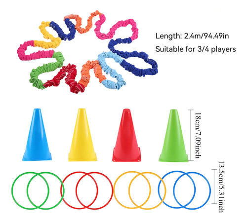 Set De Juego Con Anillos Elásticos Para Lanzar Cuerdas Para