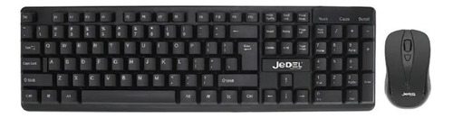 Teclado Mouse Kit Jedel Ws630 Es Wireless Color del teclado Negro