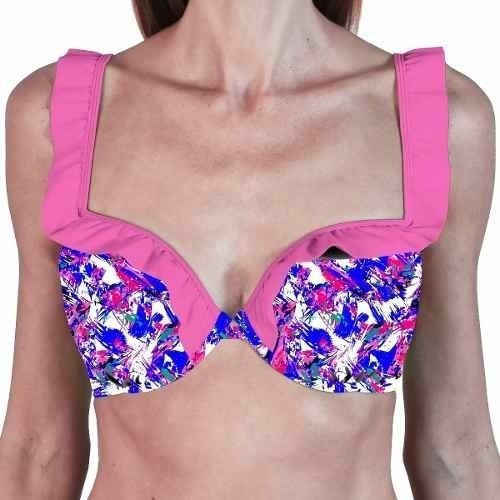 Corpiño Con Taza Soft Y Aro Con Volados/ Quickly Swimsuits