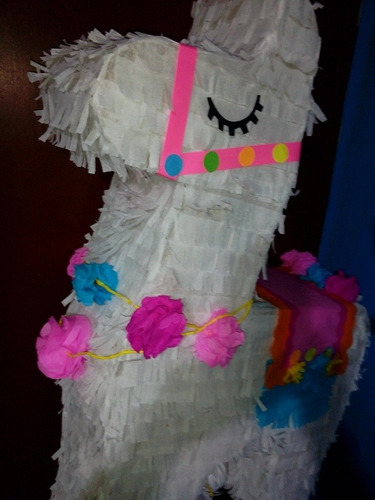 Piñata Llama Blanca Fiestas Infantiles 