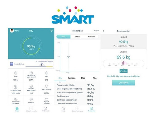 Bascula Balanza Electrónica Inteligente Huawei Androi -ios