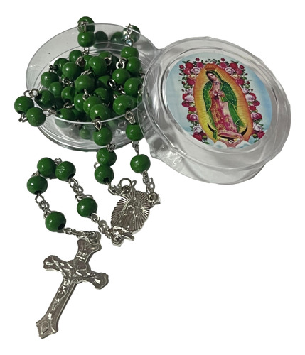 12 Rosario Virgen Madera Con Estuche Recuerdo Virgencita   (Reacondicionado)