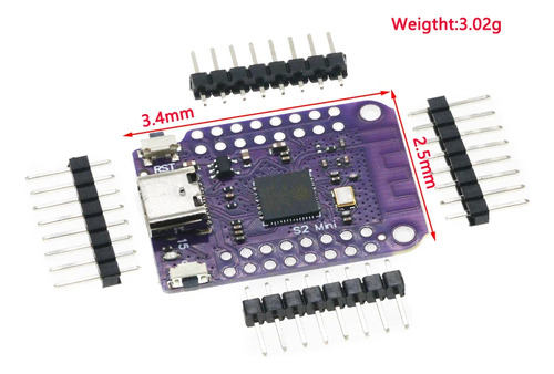 Placa Desenvolvimento Wemos Esp32 S2 Mini Wifi Tipo C Nfe
