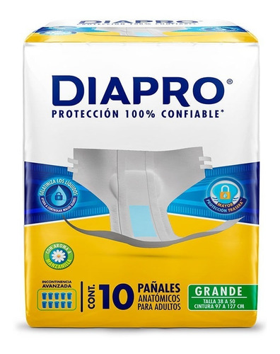 Pañal Para Adulto Diapro Confort G 10pzas