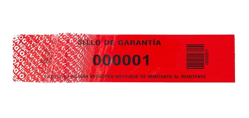 Etiqueta De Seguridad Personalizable Rollo 300 Pzas 5 X 23cm