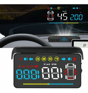 1 x Gastgeber,Universelles Auto-HUD-Head-Up-Display Multifunktionsprojektor GPS-Tachometer Solaraufladung Digitaler GPS-Tachometer 
