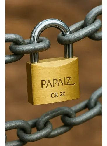 Cadeado Papaiz Cr20 Latão C/chave 20mm Bolsa Mochila Portão