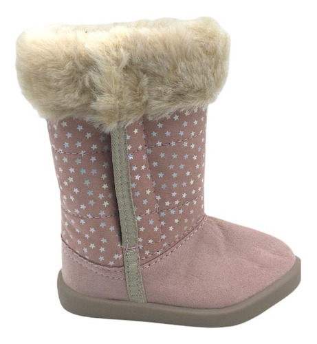 Botas Para Niña 253de Calientitas Peluche Estrellas 15-21.5