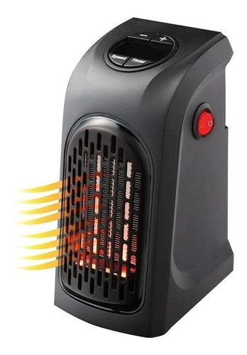 Calentador Portatil Practico Calefactor Negro