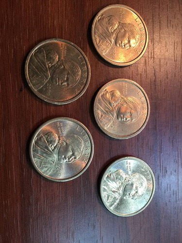 Robmar-lote De 5 Monedas De 1 Dolar Sacagawea- Usa,al Asar
