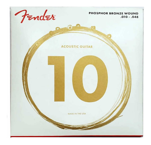 Cuerdas Fender Guitarra Acustica 60xl Bronze Phosphor 10-48