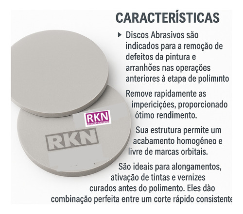 Disco Tipo Trizact C/pluma Grão 3000 Com 3 Unidades - Riken