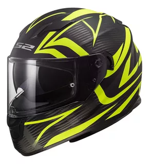 Casco Moto 320 Evo Jink Mate Negro Amarillo Ls2 Color Negro/Amarillo fluo Tamaño del casco XL