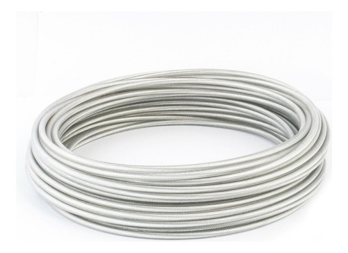 Cable Acero Recubierto Pvc 4mm 1x7 X 50mts Tender Ropa