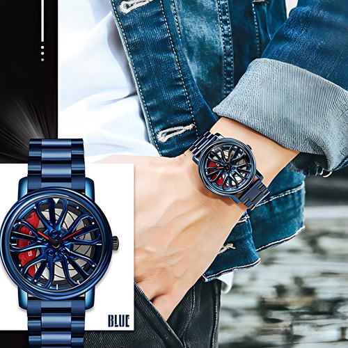 Gorben Creative 3d Rueda De Coche Reloj Giratorio Hombres Mo