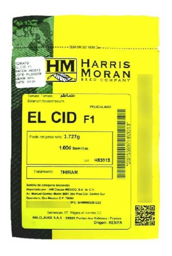 2 Millares De Semilla De Tomate Variedad Cid F1 Harris Moran