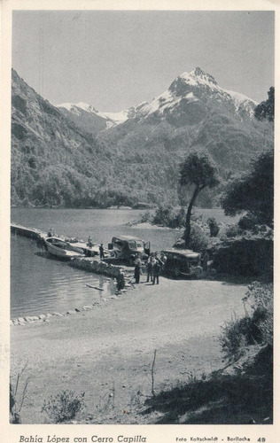 1952 Postal Bariloche Bahia Lopez Cerro Capilla Kaltschmidt