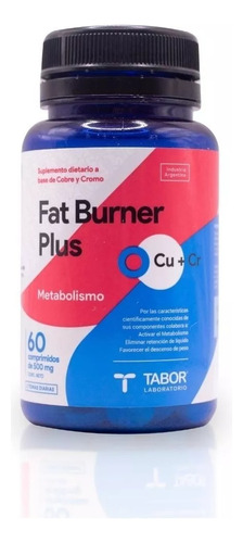 Fat Burner Plus 60 Comprimidos Cobre Y Cromo Sabor Neutro