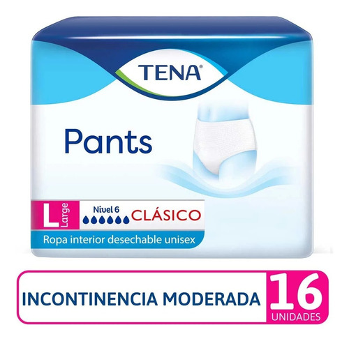 Pants Tena Clasico Largepaquete X 16 - Und A $2953