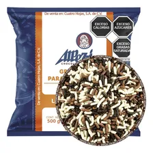 Granillo Chocolate Alpezzi Tricolor Mixto Semiamargo Bolsa 500g