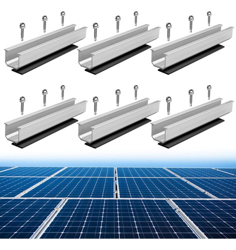 6 Rieles De Montaje De Panel Solar De 7.87 Pulgadas, Soporte