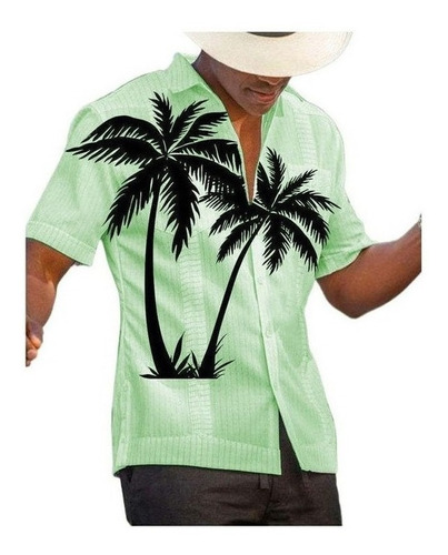 Camisa Hawaiana Moda Casual Estilo Slim Fit Para Hombre 2022