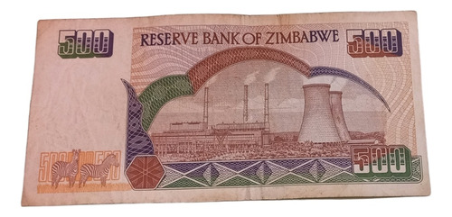 Billete Zimbabwe 500 Dollars 