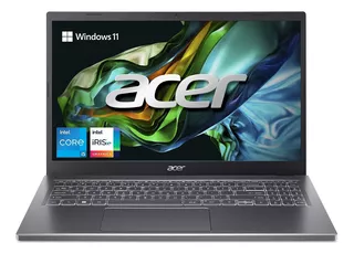 Laptop Acer Aspire 5 A515-58M negra 15.6", Intel Core i5 1335U 16GB de RAM 512GB SSD, Iris Xe Graphics 60 Hz 1920x1080px Windows 11 Home