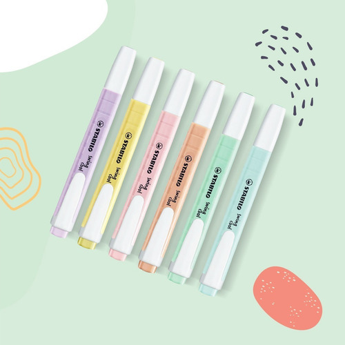 Imagen 7 de 9 de Destacadores Stabilo Swing Cool Pastel Set X 6 Unidades