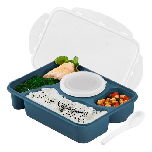 Lunch Box Fiambrera Topper Divisiones Lonchera Tazón Cuchara