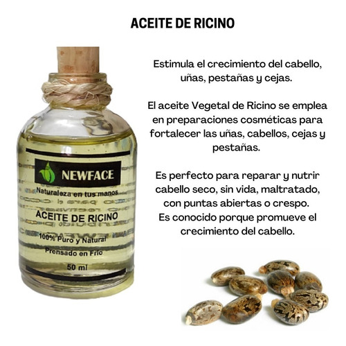 Aceite De Ricino Puro-nat X50ml - Unidad a $13800