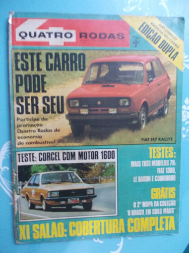 Quatro Rodas - Fiat 147 Rallye. Corcel. Le Baron E Comodoro