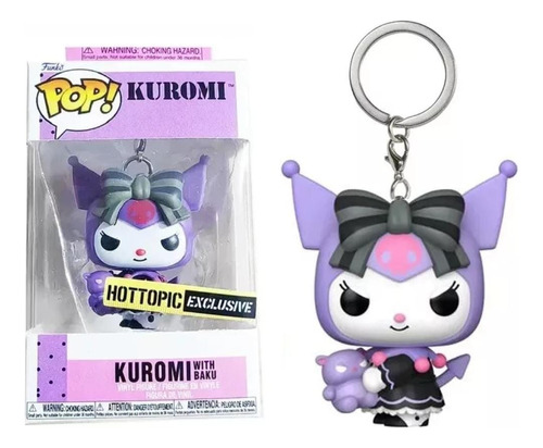 Llavero Funko Pop Keychain Kuromi With Baku Sanrio 