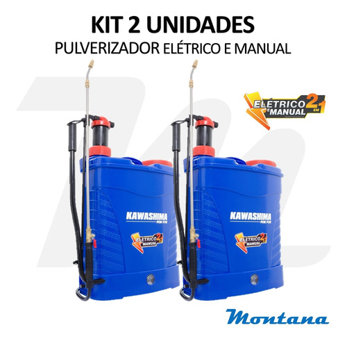 Kit 2 Pulverizador Costal Elétrico E Manual Promoção Kit