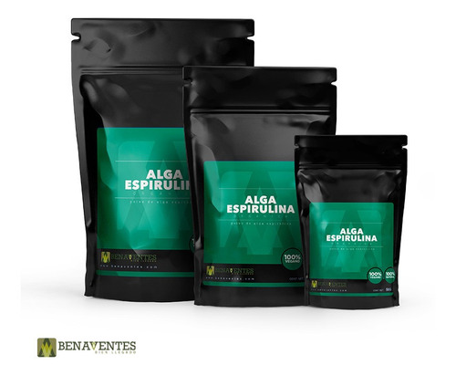 Alga Espirulina Verde 1kg - 100% Pura