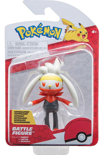 Raboot Pokemon Jazwares Battle Figure Packs (Usado)