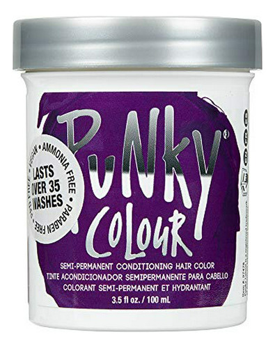 Punky Púrpura Semipermanente Color De Cabello Acondicionado,