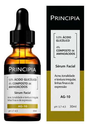 Sérum Renovador Principia 9,8% Ácido Glicólico + Aminoácidos Tipo de pele Todos