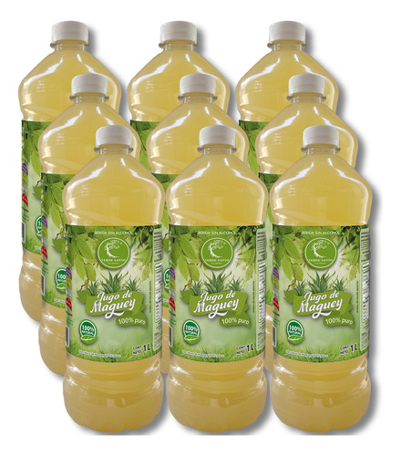 Bebida 9 Jugo 100% Puro Verde Santo Natural Original 1l