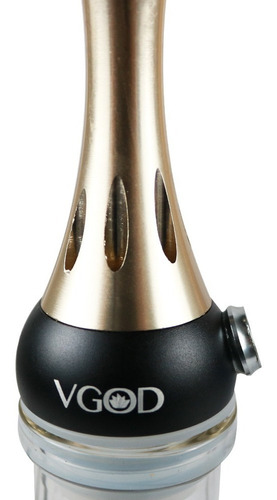 Imagem 2 de 4 de Narguile Médio Vgod Cancun Hookah Dourado - Completo