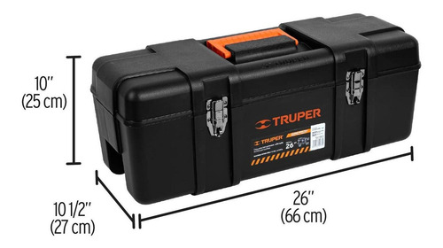 Caja De Herramientas Truper Chp-26x De Plástico 27x66x25cm Negro