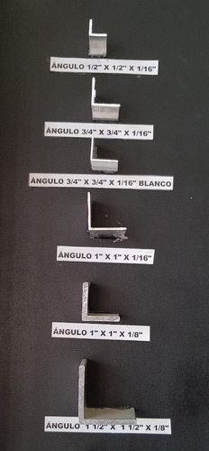 Angulo De Aluminio ½''x½''x1/16'' Largo 6 Mts Na Y B