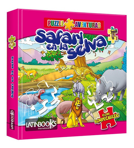 Libro Latinbooks Puzzle Aventuras Safari En La Selva