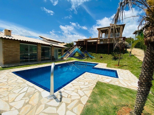 Imagem 1 de 15 de Chacara Condominio 3 Dorm 1 Suite Jardim De Inverno Lareira Piscina Area Gourmet - V-1094