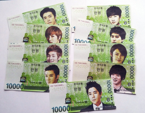 Colección 9 Billetes De Super Junior K-pop