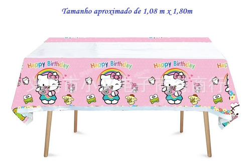Toalha Para Mesa Festa Aniversário Hello Kitty Personagens