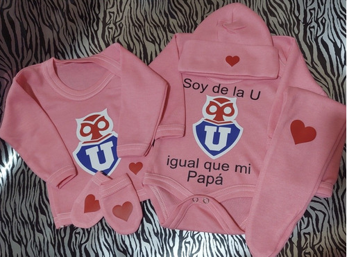 Ajuar 0-3 Meses Universidad De Chile Personalizado 