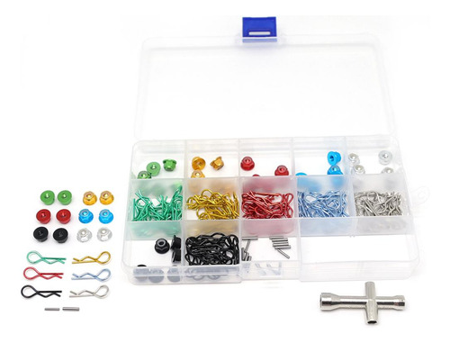 Rc Body Shell R Clips Pin En Estuche De Almacenamiento Para